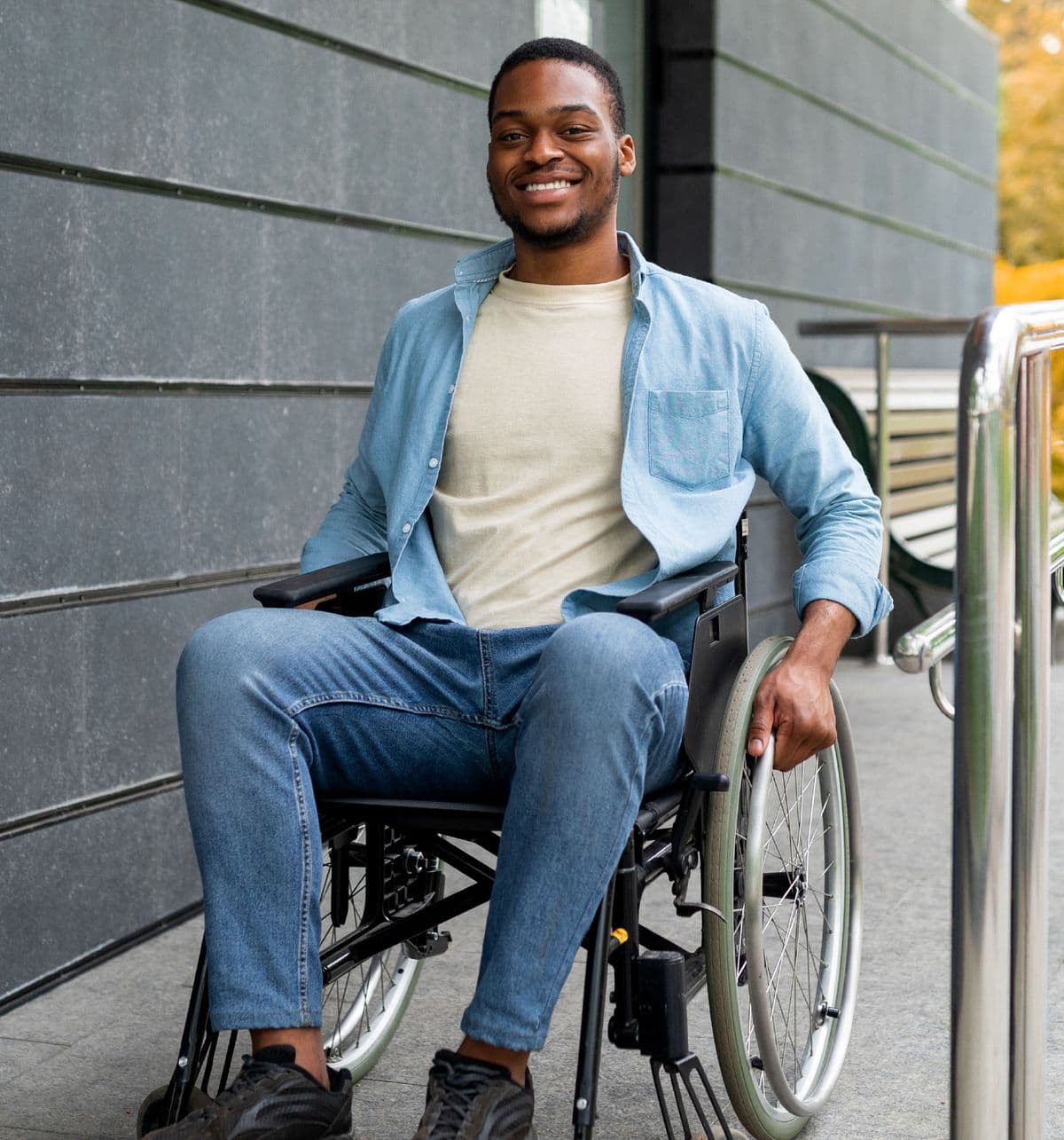 Self-manager smiling